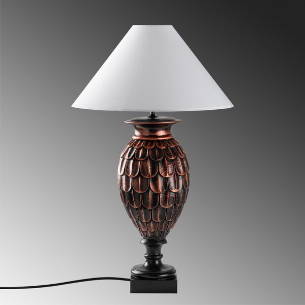 Opviq Asztali Lámpa Barna Fehér ELEGANZE-5305