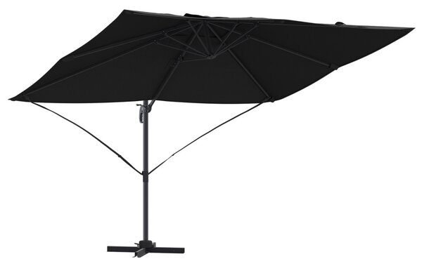 Napernyő Fekete 351 x 250 x 260 cm Pamut és Alumínium
