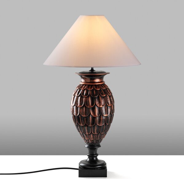 Opviq Asztali Lámpa Barna Fehér ELEGANZE-5305