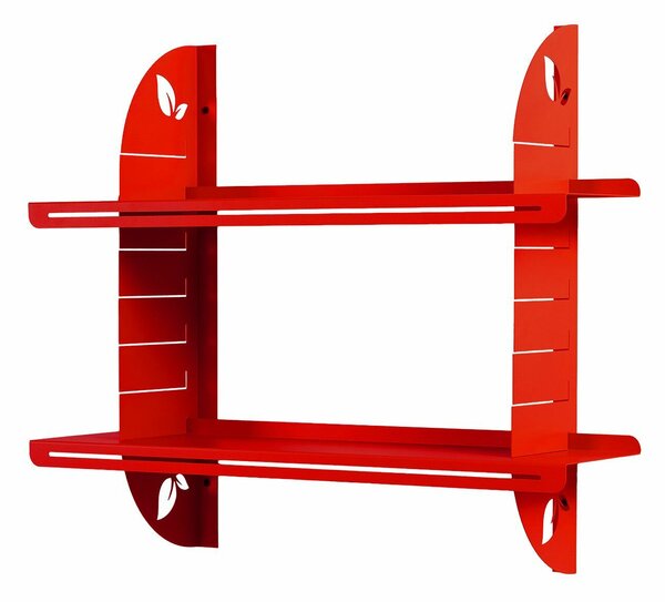 Hanah Home Dekoratív fém fali polc Piros Vlnt126R3020