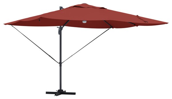 Napernyő Terrakotta 351 x 250 x 253 cm Pamut és Alumínium