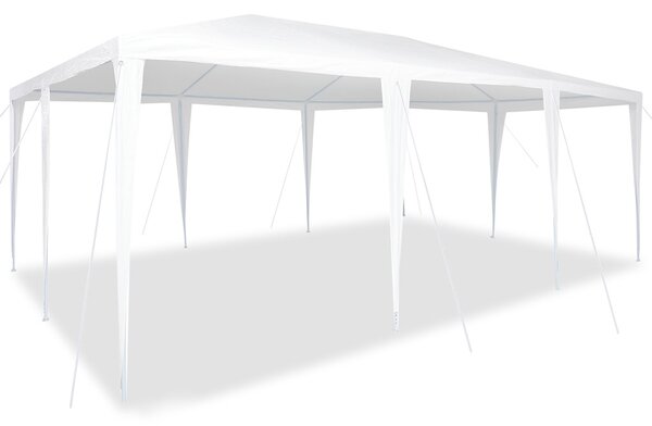 Partysátor Fehér 600 x 400 x 266 cm Poliészter és Acél