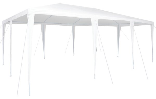 Partysátor Fehér 600 x 400 x 266 cm Poliészter és Acél