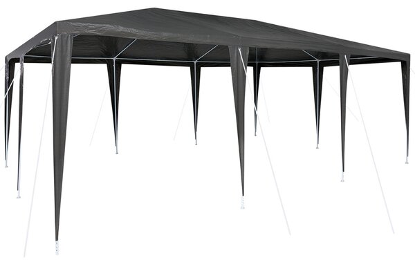 Partysátor Antracit 600 x 400 x 266 cm Poliészter és Acél
