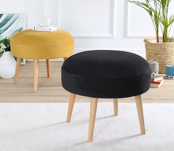 Atelier Del Sofa Romley fekete puff - fekete