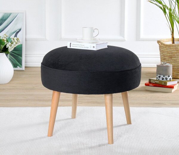 Atelier Del Sofa Romley fekete puff - fekete
