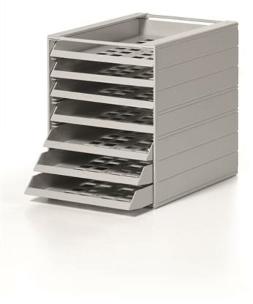 Irattároló, műanyag, 7 fiókos, DURABLE Idealbox basic 7, szürke (DB1712002050)