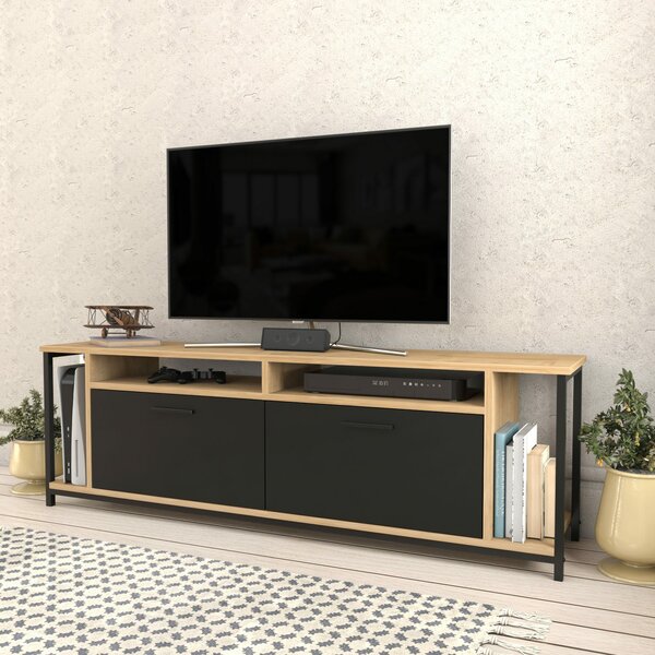 Hanah Home Omar TV állvány - tölgy, fekete