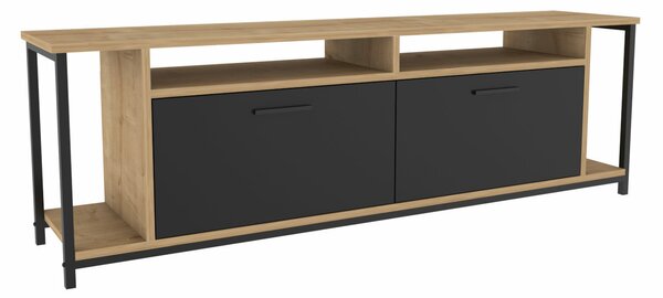Hanah Home Omar TV állvány - tölgy, fekete