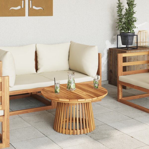VidaXL Oldal asztal Barna 70 x 70 x 40 cm Tömör Teakfa