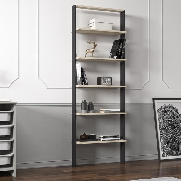 Hanah Home Könyvespolc Travertine Anthracite Hero - Travertin, Antracit
