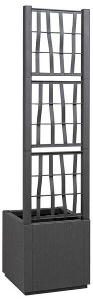 Kertész cserép rácsos változattal Sötétszürke 36 x 36 x 140 cm