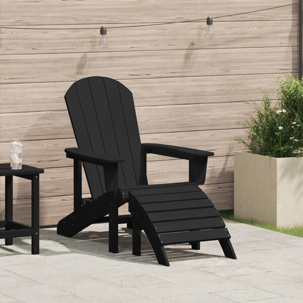 Adirondack szék Fekete 82 x 74 x 92 cm HDPE