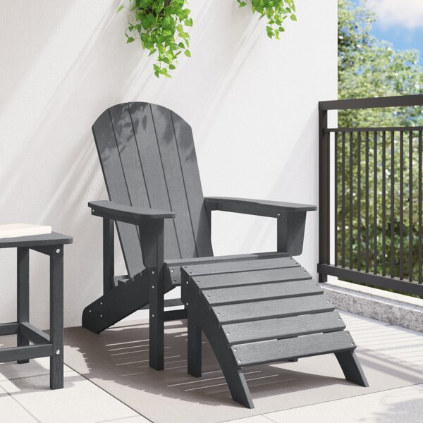 Adirondack szék Világosszürke 82 x 74 x 92 cm HDPE