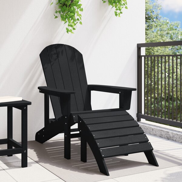 Adirondack szék Fekete 82 x 74 x 92 cm HDPE