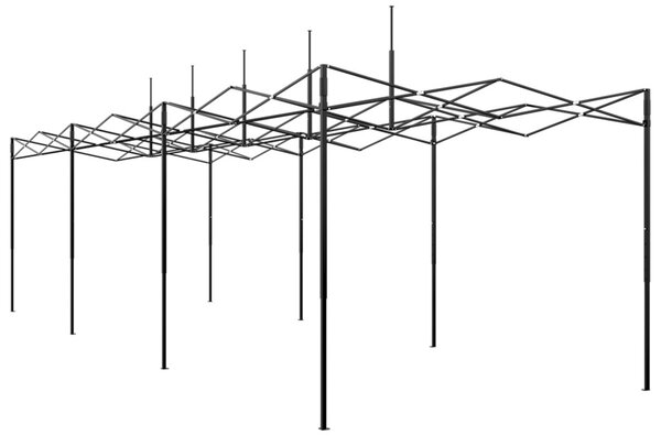Üvegház pop-up kerettel tetővel Zöld 290 x 870 x 315 cm Vas
