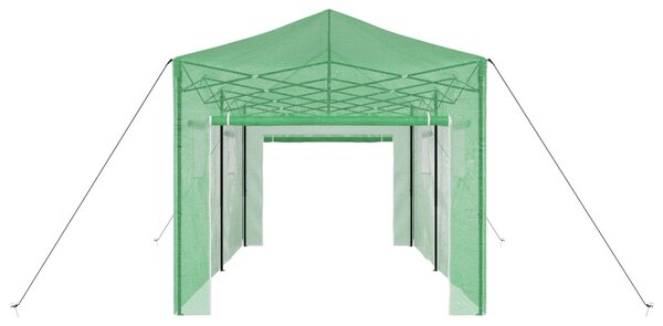 Összecsukható Üvegház – Zöld, 580 x 290 x 315 cm, Acél