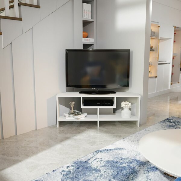 Hanah Home TV Stand White Maldiv - White