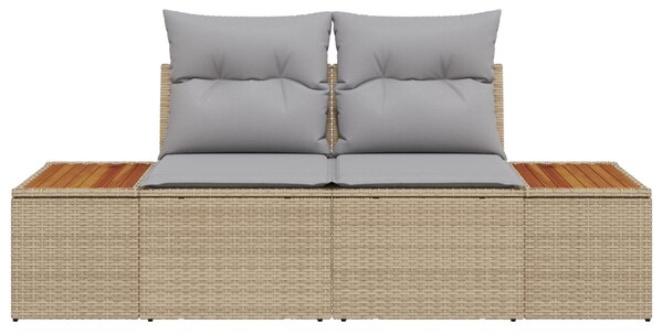 Kerti kanapé Bézs 184 x 62 x 85cm polirattan