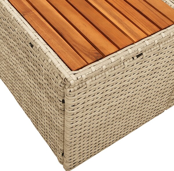 Kerti kanapé Bézs 184 x 62 x 85cm polirattan