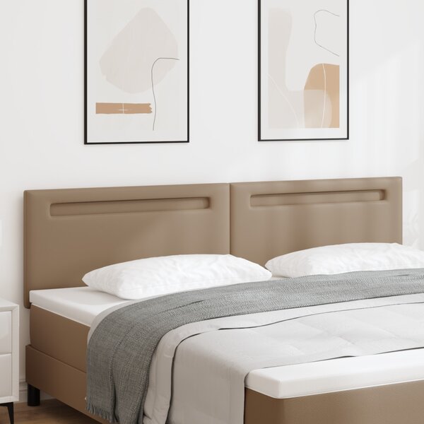 Fejtámla LED -es lámpákkal fejtámlával Cappuccino 200 cm PVC