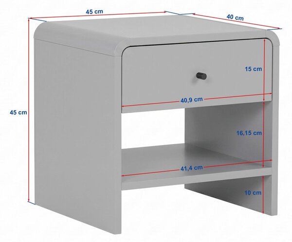 Hanah Home Nightstand Milano Walnut Parila - Milano Walnut