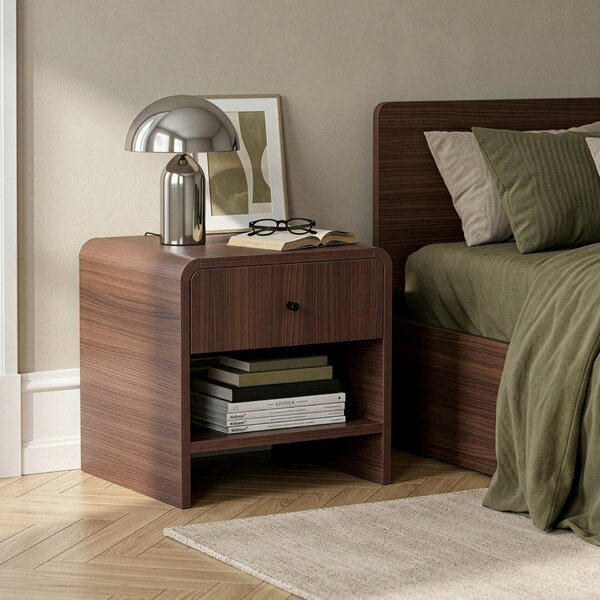 Hanah Home Nightstand Milano Walnut Parila - Milano Walnut