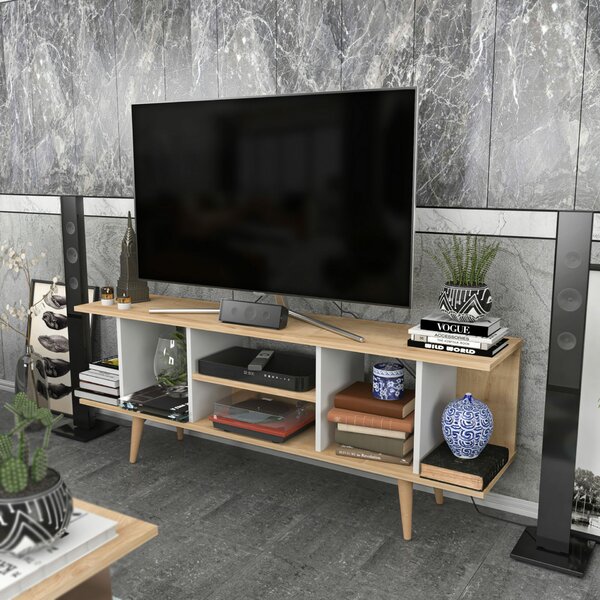 Hanah Home TV állvány Sapphire White Akya - Zafír, Fehér