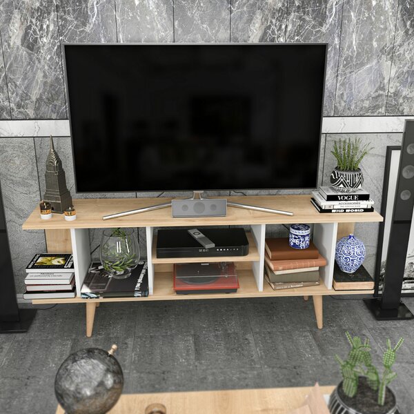 Hanah Home TV állvány Sapphire White Akya - Zafír, Fehér