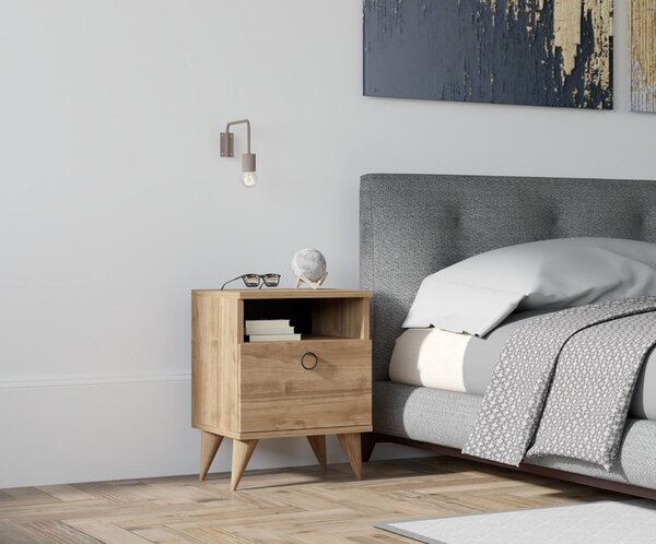 Hanah Home Barlo éjjeliszekrény - diófa