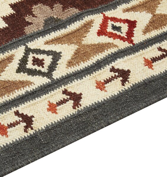 Szőnyeg GHUKASAVAN Színes 140 x 200 cm Gyapjú Kilim