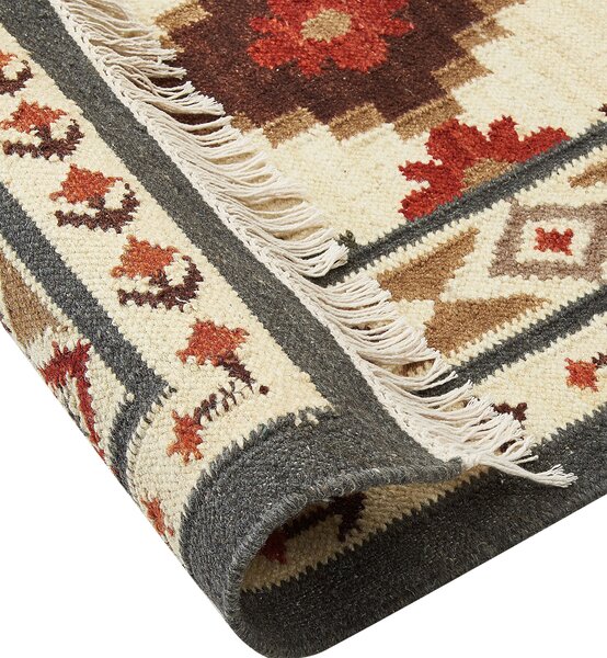 Szőnyeg GHUKASAVAN Színes 140 x 200 cm Gyapjú Kilim