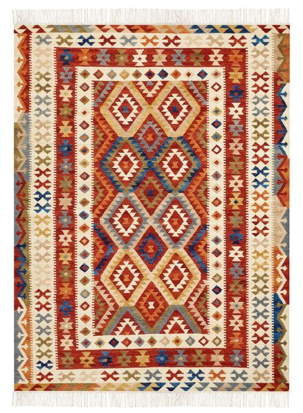 Szőnyeg OSHAKAN Színes 160 x 230 cm Gyapjú Kilim