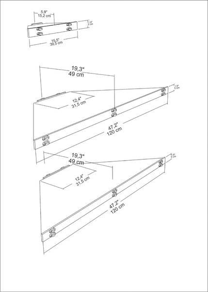 Hanah Home TV állvány Oak Mensi - Tölgy