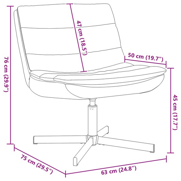 Forgószék Kávé Poliészter, Fém alap Standard Ergonómikus