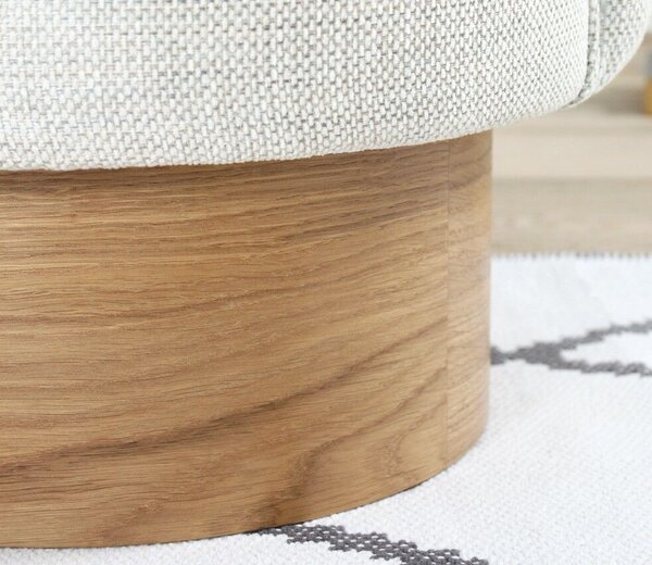 Atelier Del Sofa Pouffe Light Grey Barren Puff - Világosszürke