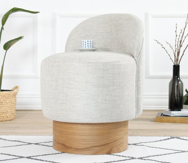 Atelier Del Sofa Pouffe Light Grey Barren Puff - Világosszürke