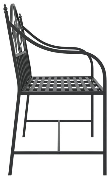 Kerti pad Fekete 104 x 52,5 x 89 cm Acél