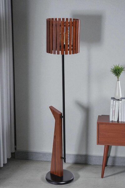 Opviq Floor Lamp Walnut Black 8956-5