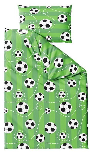Polipamut ágyneműhuzat FOOTBALL TIME POLY zöld Ágyneműhuzat mérete: 70 x 90 cm | 140 x 220 cm