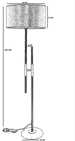 Opviq Állólámpa Fekete 8553-1