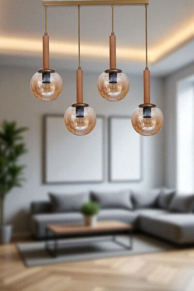 Opviq Csillár Honey Oak Gold 9072-6