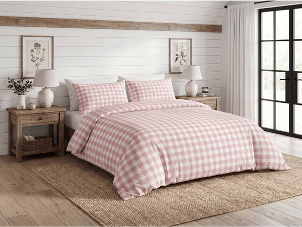 Pamut ágynemű PINK CUBE rózsaszín, 100% pamut Ágyneműhuzat mérete: 70 x 90 cm | 140 x 200 cm