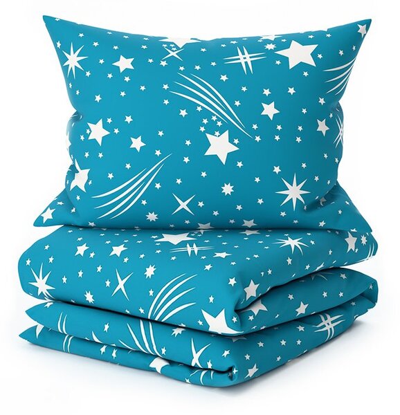 Polipamut ágyneműhuzat NIGHT SKY POLY türkiz Ágyneműhuzat mérete: 70 x 90 cm | 140 x 200 cm