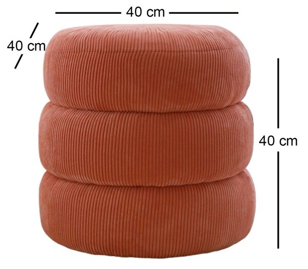 Atelier Del Sofa Coral Boum puff - cinóbervörös