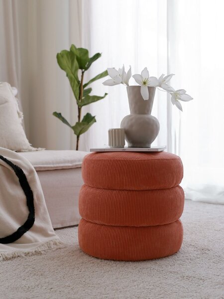 Atelier Del Sofa Coral Boum puff - cinóbervörös