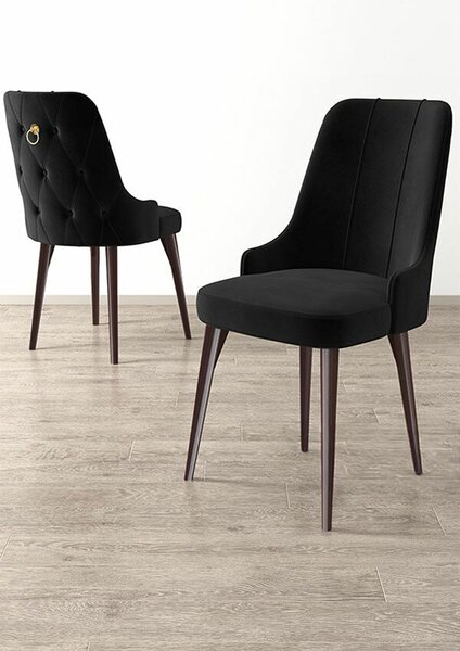 Hanah Home Szék szett (2 db) Black Brown Newa - Fekete, Barna