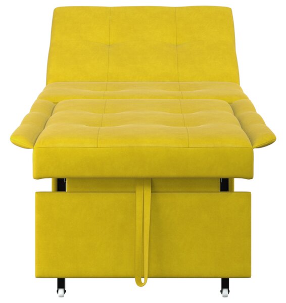 VidaXL Kanapéágy Sárga 194 x 67 x 82 cm Bársony