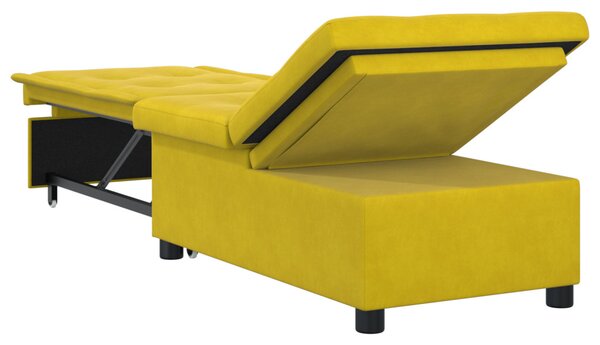 VidaXL Kanapéágy Sárga 194 x 67 x 82 cm Bársony