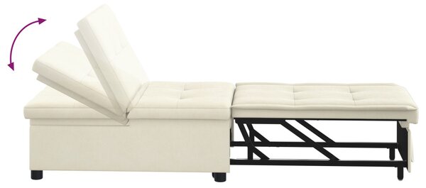 VidaXL Kanapéágy Krém 194 x 67 x 82 cm Bársony